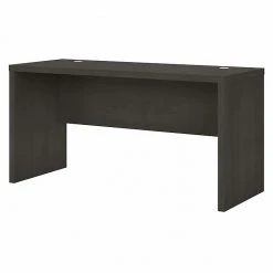 Office By Kathy Ireland® Echo 60"W Charcoal Maple Credenza Desk (KI60306-03) - Durable Laminated Wood
