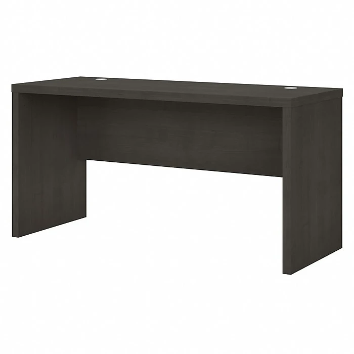 Office By Kathy Ireland® Echo 60"W Charcoal Maple Credenza Desk (KI60306-03) - Durable Laminated Wood 1 Office By Kathy Ireland® Echo 60"W Charcoal Maple Credenza Desk (KI60306-03) - Durable Laminated Wood