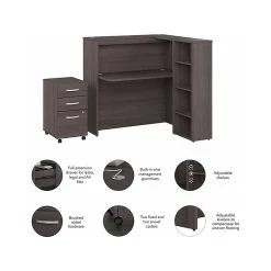 Bush Business Furniture Studio C 48"W Cubicle Desk With Shelves And Mobile File Cabinet, Storm Gray (STC061SGSU) -Computer Office Desks Shop unnamed file 5994