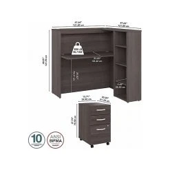 Bush Business Furniture Studio C 48"W Cubicle Desk With Shelves And Mobile File Cabinet, Storm Gray (STC061SGSU) -Computer Office Desks Shop unnamed file 5995