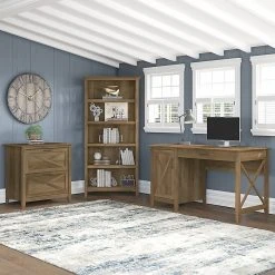 Bush Furniture Key West 54" Reclaimed Pine Computer Desk with Keyboard Tray & Storage | Laminated Wood Desk -Computer Office Desks Shop unnamed file 6022