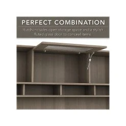 Bush Furniture Cabot 60" L-Shaped Desk with Hutch & Lateral File Cabinet - Ash Gray (CAB005AG) -Computer Office Desks Shop unnamed file 6056