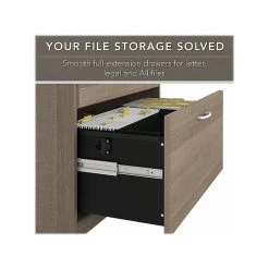 Bush Furniture Cabot 60" L-Shaped Desk with Hutch & Lateral File Cabinet - Ash Gray (CAB005AG) -Computer Office Desks Shop unnamed file 6058