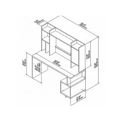 Kathy Ireland® Home Madison Avenue 60" Writing Desk With Hutch - Pure White | Elegant Laminated Wood Design -Computer Office Desks Shop unnamed file 6108