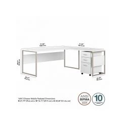 Bush Business Furniture 72"W L-Shaped Desk with Mobile File Cabinet – White (HYB028WHSU) -Computer Office Desks Shop unnamed file 6116