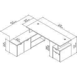 Bush Business Furniture Jamestown 71"W L-Shaped Desk with Drawers, Storm Gray - Durable Laminated Wood Office Desk -Computer Office Desks Shop unnamed file 6155