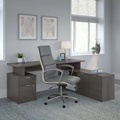 Bush Business Furniture Jamestown 71"W L-Shaped Desk with Drawers, Storm Gray - Durable Laminated Wood Office Desk -Computer Office Desks Shop unnamed file 6159