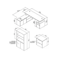 Bush Business Furniture Jamestown 71" L-Shaped Desk Bundle - Storm Gray, Laminate Wood Office Desk with Storage -Computer Office Desks Shop unnamed file 6177