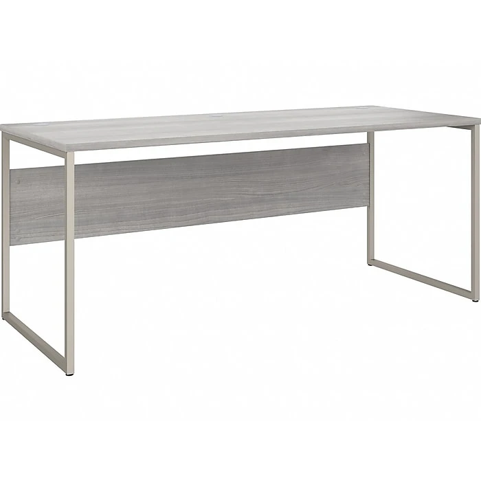Bush Business Furniture Hybrid 72" W Computer Table Desk With Metal Legs, Platinum Gray (HYD373PG) | Laminated Wood Office Desk 1 Bush Business Furniture Hybrid 72" W Computer Table Desk With Metal Legs, Platinum Gray (HYD373PG) | Laminated Wood Office Desk