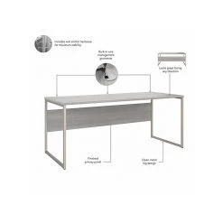 Bush Business Furniture Hybrid 72" W Computer Table Desk With Metal Legs, Platinum Gray (HYD373PG) | Laminated Wood Office Desk 10 Bush Business Furniture Hybrid 72" W Computer Table Desk With Metal Legs, Platinum Gray (HYD373PG) | Laminated Wood Office Desk -Computer Office Desks Shop unnamed file 6199