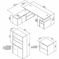 Bush Business Furniture Jamestown 71" L-Shaped Desk Bundle, Storm Gray/White - Premium Laminated Wood Office Desk -Computer Office Desks Shop unnamed file 6215