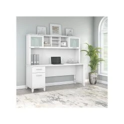 Bush Furniture Somerset 72" Computer Desk With Drawers And Hutch, White (SET018WH) -Computer Office Desks Shop unnamed file 6222