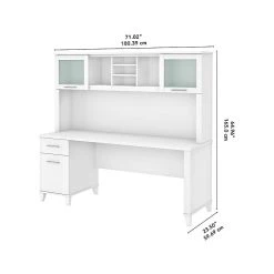 Bush Furniture Somerset 72" Computer Desk With Drawers And Hutch, White (SET018WH) -Computer Office Desks Shop unnamed file 6225