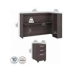 Bush Business Furniture Studio C 72"W Cubicle Desk with Shelves & Mobile File Cabinet - Storm Gray (STC062SGSU) | Laminated Wood Office Desk -Computer Office Desks Shop unnamed file 6255