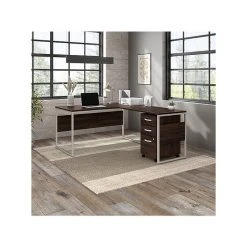 Bush Business Furniture Hybrid 60" W Black Walnut Laminated Wood Computer Desk with Metal Legs -Computer Office Desks Shop unnamed file 6267