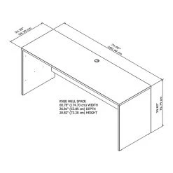 Bush Business Furniture Office 500 71" Laminated Wood Computer Desk in Storm Gray (OFD272SG-Z) -Computer Office Desks Shop unnamed file 6318