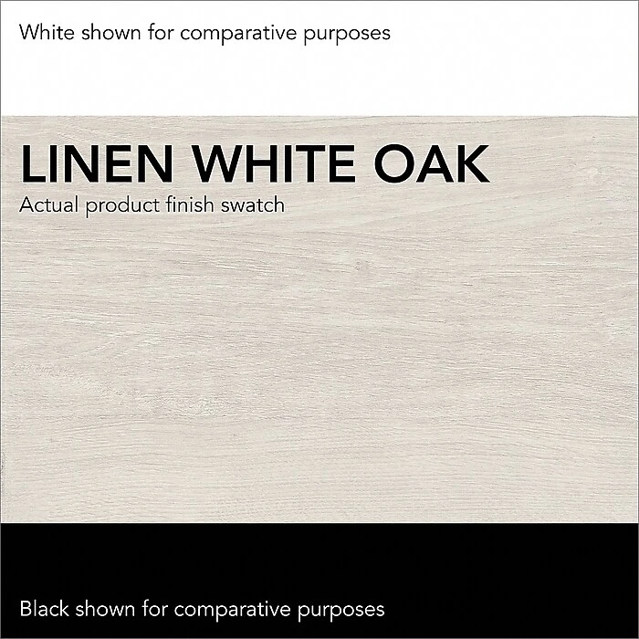 Bush Furniture Saratoga 66" Executive Desk with File Cabinet & Bookcase Set - Linen White Oak (SAR001LW) | Premium Laminated Wood Office Furniture 9 Bush Furniture Saratoga 66" Executive Desk with File Cabinet & Bookcase Set - Linen White Oak (SAR001LW) | Premium Laminated Wood Office Furniture - Image 9