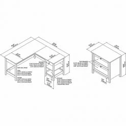 Bush Furniture Mayfield 60" L-Shaped Desk with File Cabinet - Pure White/Shiplap Gray 10 Bush Furniture Mayfield 60" L-Shaped Desk with File Cabinet - Pure White/Shiplap Gray -Computer Office Desks Shop unnamed file 6344