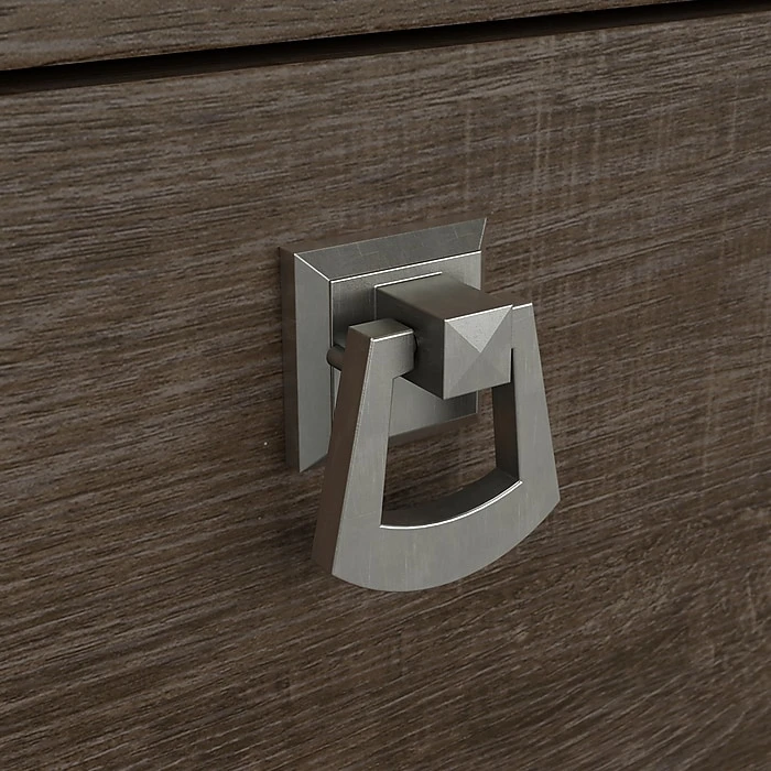 Bush Furniture Salinas 60" L-Shaped Desk with Lateral File Cabinet & 5-Shelf Bookcase, Ash Brown - Durable Laminated Wood Workspace 7 Bush Furniture Salinas 60" L-Shaped Desk with Lateral File Cabinet & 5-Shelf Bookcase, Ash Brown - Durable Laminated Wood Workspace - Image 7