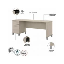 Bush Furniture Somerset 72" Laminated Wood Computer Desk with Drawers in Sand Oak (WC81172) -Computer Office Desks Shop unnamed file 6401