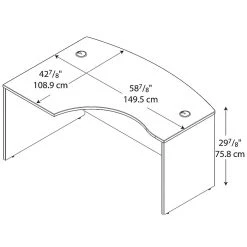 Bush Business Furniture Westfield L-Shaped Desk, Left-Handed, Hansen Cherry Laminate - WC24433 -Computer Office Desks Shop unnamed file 641