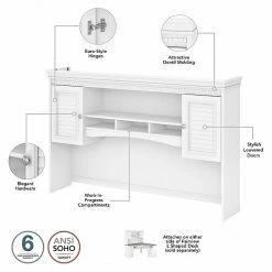 Bush Furniture Fairview 60" L-Shaped Desk with Hutch & Lateral File Cabinet | Shiplap Gray/Pure White -Computer Office Desks Shop unnamed file 6418