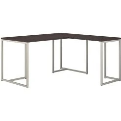 Kathy Ireland® Method 60" L-Shaped Desk with 30" Return, Storm Gray - Premium Laminated Wood Office Desk