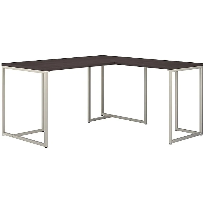 Kathy Ireland® Method 60" L-Shaped Desk with 30" Return, Storm Gray - Premium Laminated Wood Office Desk 1 Kathy Ireland® Method 60" L-Shaped Desk with 30" Return, Storm Gray - Premium Laminated Wood Office Desk