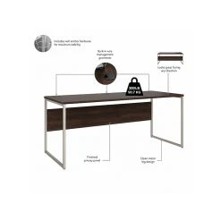 Bush Business Furniture Hybrid 72" W Laminated Wood Computer Desk with Metal Legs, Black Walnut (HYD373BW) – Stylish & Durable Office Desk -Computer Office Desks Shop unnamed file 6441