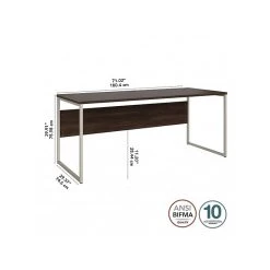 Bush Business Furniture Hybrid 72" W Laminated Wood Computer Desk with Metal Legs, Black Walnut (HYD373BW) – Stylish & Durable Office Desk -Computer Office Desks Shop unnamed file 6442