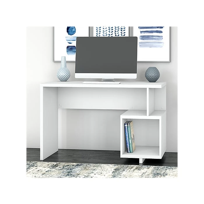 Kathy Ireland® Home 48" Madison Avenue Writing Desk - Pure White | Laminated Wood | Stylish and Durable 2 Kathy Ireland® Home 48" Madison Avenue Writing Desk - Pure White | Laminated Wood | Stylish and Durable - Image 2
