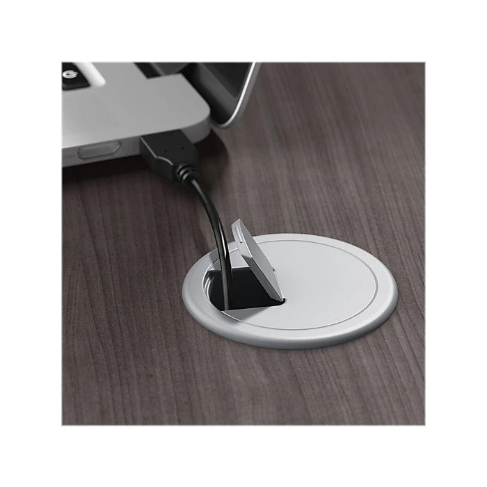 Bush Business Furniture Hybrid 48" W Laminated Wood Computer Table Desk, Storm Gray (HYD148SG) 5 Bush Business Furniture Hybrid 48" W Laminated Wood Computer Table Desk, Storm Gray (HYD148SG) - Image 5