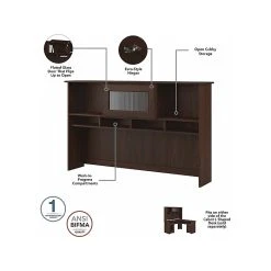 Bush Furniture Cabot 60" L-Shaped Desk with Hutch & Lateral File Cabinet, Modern Walnut (CAB005MW) - Laminated Wood Office Desk -Computer Office Desks Shop unnamed file 6510