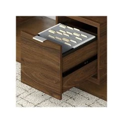 Kathy Ireland® Home Madison Avenue 60" Computer Desk with Hutch - Modern Walnut Finish | Laminated Wood Office Furniture -Computer Office Desks Shop unnamed file 6516