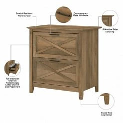 Bush Furniture Key West 54" Reclaimed Pine Computer Desk with Storage & 2-Drawer Lateral File Cabinet | KWS008RCP -Computer Office Desks Shop unnamed file 6547