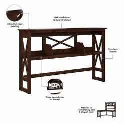 Bush Furniture Key West 60" L-Shaped Computer Desk with Mobile 2-Drawer File Cabinet - Bing Cherry (KWS049BC) -Computer Office Desks Shop unnamed file 6555