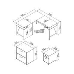 Kathy Ireland Home Ironworks 60" L-Shaped Desk Bundle - Vintage Golden Pine | Laminated Wood Office Desk 12 Kathy Ireland Home Ironworks 60" L-Shaped Desk Bundle - Vintage Golden Pine | Laminated Wood Office Desk -Computer Office Desks Shop unnamed file 6572