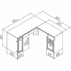 Bush Furniture Fairview L Shaped Desk - Antique White/Tea Maple | Modern Laminate Office Desk -Computer Office Desks Shop unnamed file 660