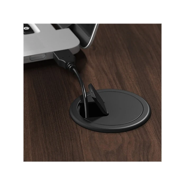 Bush Business Furniture Hybrid 72" W Laminated Wood Computer Desk, Black Walnut (HYD172BW) 5 Bush Business Furniture Hybrid 72" W Laminated Wood Computer Desk, Black Walnut (HYD172BW) - Image 5