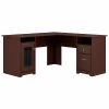 Bush Furniture Cabot L Shaped Desk in Harvest Cherry - Space-Saving Laminate Office Desk (WC31430-03K)