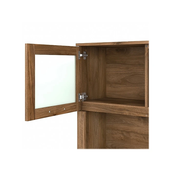 Bush Furniture Somerset 72" Computer Desk with Drawers & Hutch, Fresh Walnut | Laminated Wood Office Desk 7 Bush Furniture Somerset 72" Computer Desk with Drawers & Hutch, Fresh Walnut | Laminated Wood Office Desk - Image 7