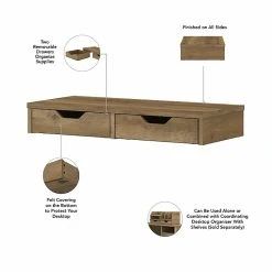Bush Furniture Cabot 60"W L-Shaped Desk With Desktop Organizers, Reclaimed Pine (CAB065RCP) - Stylish & Functional Laminated Wood Office Desk -Computer Office Desks Shop unnamed file 6711