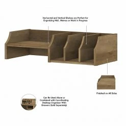 Bush Furniture Cabot 60"W L-Shaped Desk With Desktop Organizers, Reclaimed Pine (CAB065RCP) - Stylish & Functional Laminated Wood Office Desk -Computer Office Desks Shop unnamed file 6712