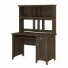 Bush Furniture Salinas 48" Computer Desk With Hutch, Ash Brown - Laminated Wood Office Desk