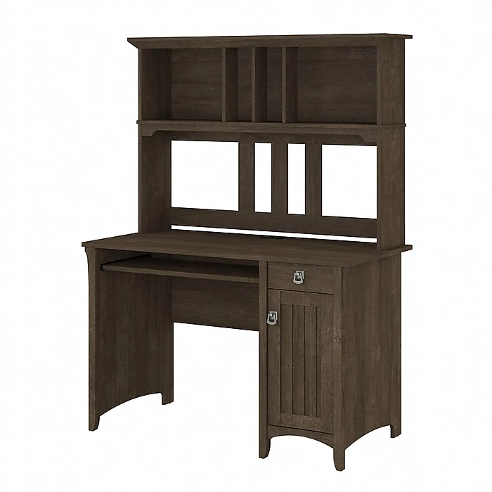 Bush Furniture Salinas 48" Computer Desk With Hutch, Ash Brown - Laminated Wood Office Desk 1 Bush Furniture Salinas 48" Computer Desk With Hutch, Ash Brown - Laminated Wood Office Desk