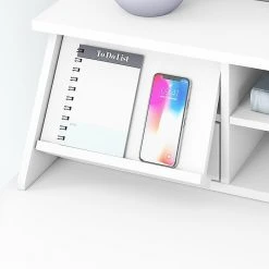 Bush Furniture Broadview 54" W Laminate Computer Desk with 2 Drawer Pedestal & Organizer Bundle, Pure White (BD005WH) -Computer Office Desks Shop unnamed file 686