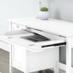 Bush Furniture Broadview 54" W Laminate Computer Desk with 2 Drawer Pedestal & Organizer Bundle, Pure White (BD005WH) -Computer Office Desks Shop unnamed file 687