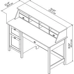 Bush Furniture Broadview 54" W Laminate Computer Desk with 2 Drawer Pedestal & Organizer Bundle, Pure White (BD005WH) -Computer Office Desks Shop unnamed file 688