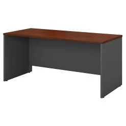 Bush Business Furniture Westfield 60W X 24D Credenza Desk in Hansen Cherry/Graphite Gray | Durable Laminate Office Furniture