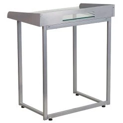 Flash Furniture Contemporary Glass Desk with Silver Frame | Modern Office Desk -Computer Office Desks Shop unnamed file 72